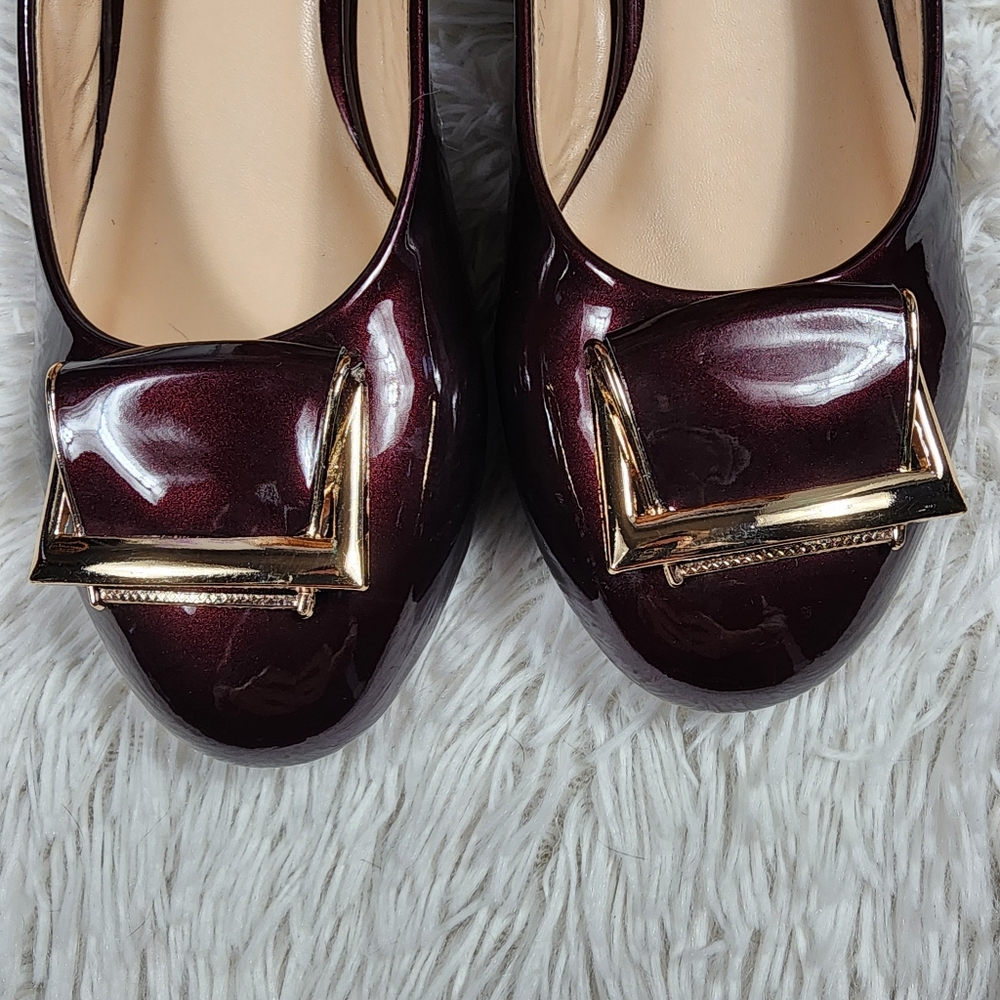 Lady Godiva Shiny Brown Heels 7.5 - Picture 9 of 14